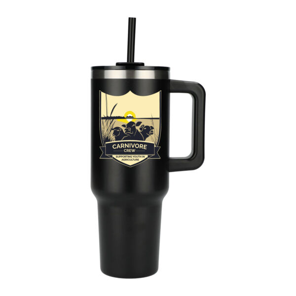 40 oz Vacuum Insulated Eco-Friendly Travel Tumbler With Straw Thumbnail